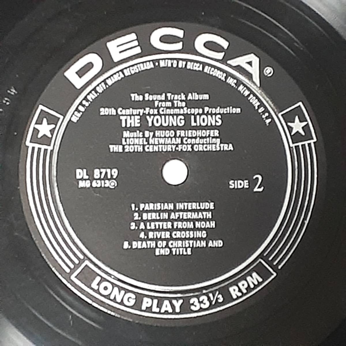 .. lion ..(1957) The Young Lions| Hugo * Freed ho fur Hugo Friedhofer|ma- long * brand | rice LP* original 