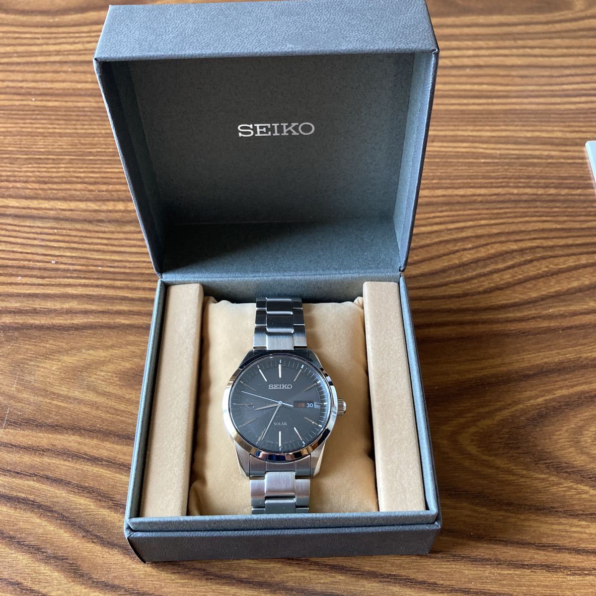 Seiko wristwatch men s solar SBPX063 SEIKO black unused domestic regular goods Real Yahoo auction salling