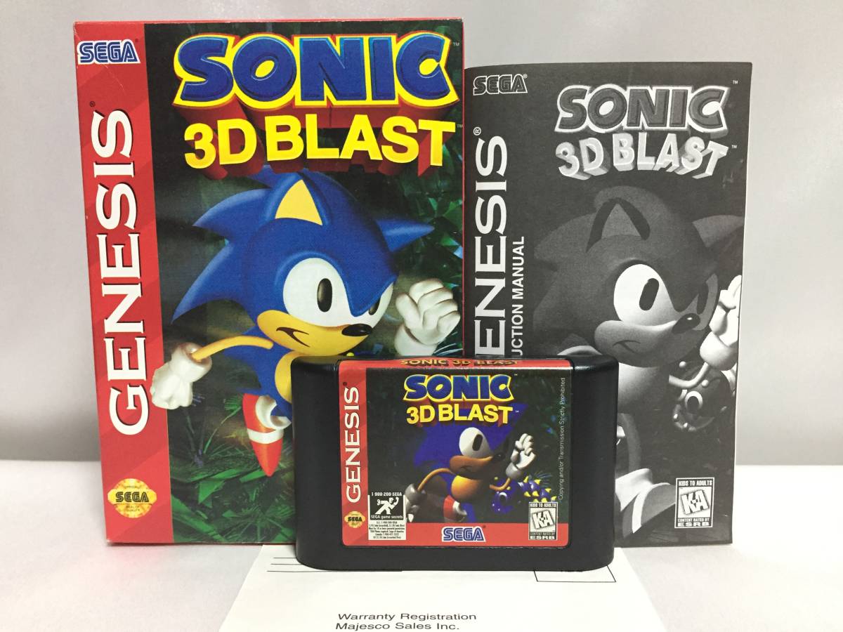 人気絶頂 GENESIS SONIC 3D BLAST 箱、説明書付 /SEGA アクション 人気絶頂 GENESIS SONIC 3D BLAST 箱、説明書付 /SEGA アクション