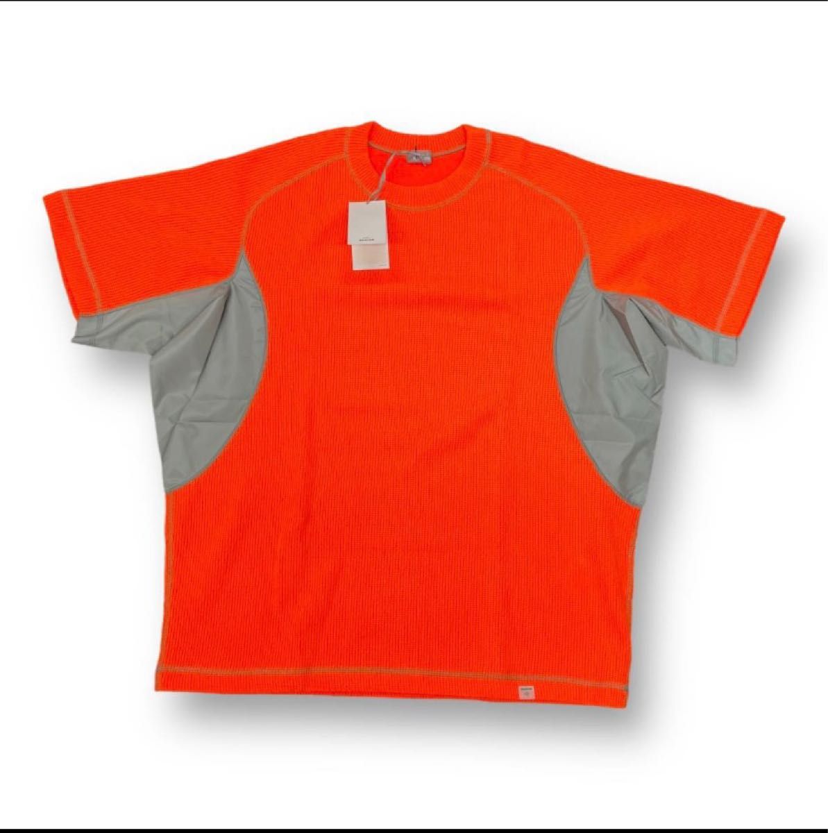 新品 ● kolor BEACON 22SS 切替 半袖 ニット Tシャツ カラービーコン 22SBM-T04234 オレンジ 3