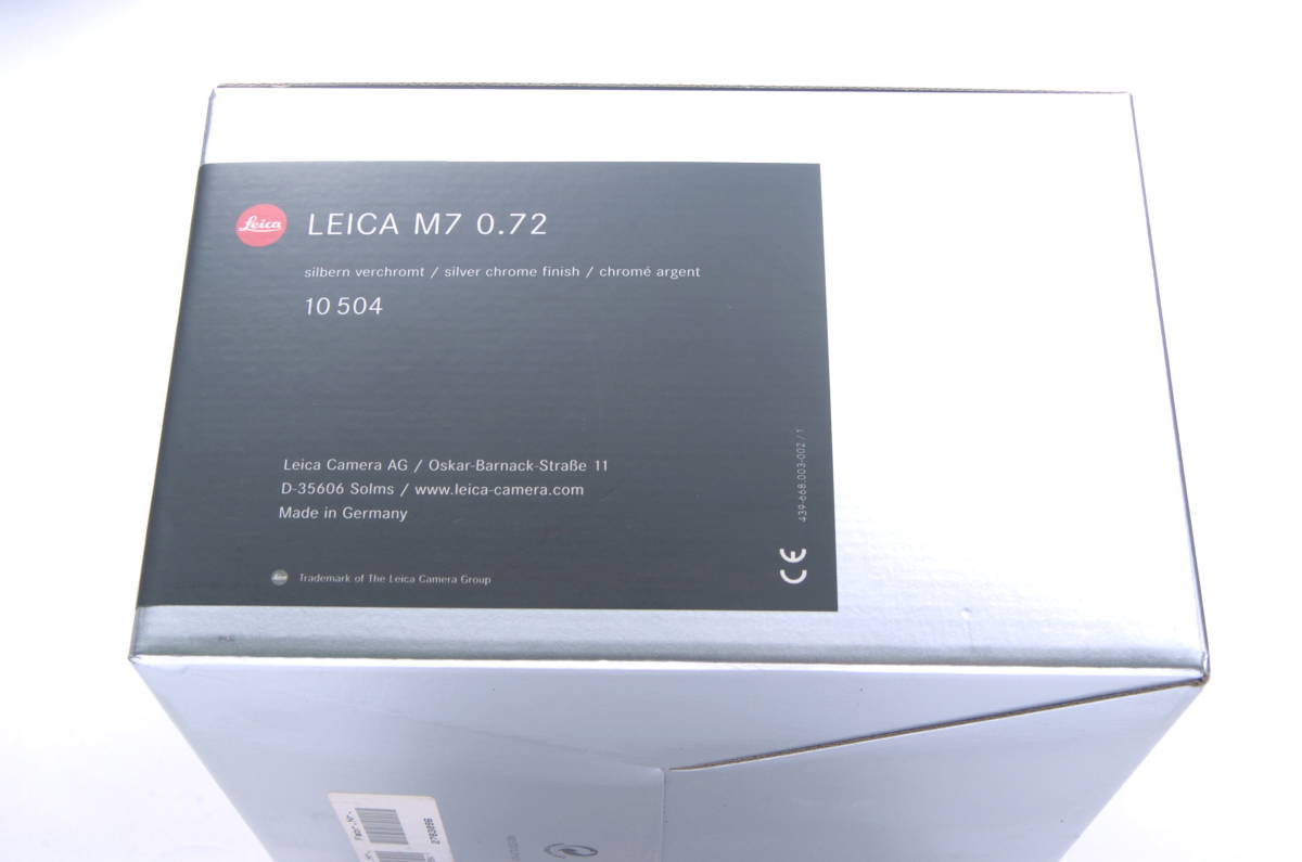 空箱 LEICA ライカ M7 0.72 シルバー 元箱