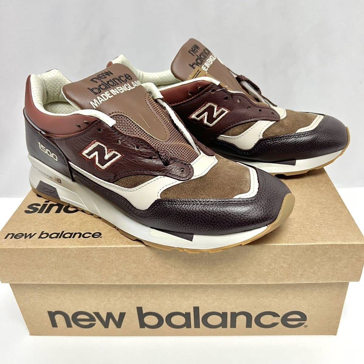 26cm 新品 ニューバランス オールレザー M1500 GBI イギリス製 NEWBALANCE ブラウン ENGLAND 英国製 USA8 高級 レザー 1500 1500GBI 9060_画像3