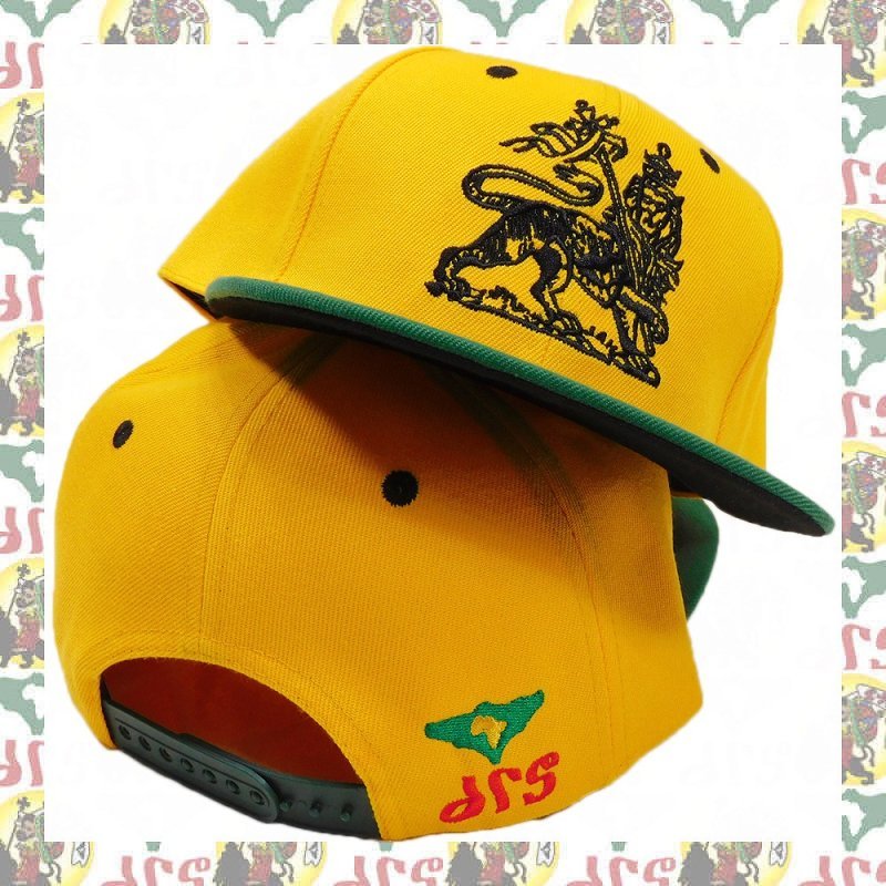 【drs】Jah Lion of Judah / cap-b41 刺繍入り　スナップバック　キャップ　野球帽　レゲエ　ラスタ　ジャマイカ　エチオピア_画像1