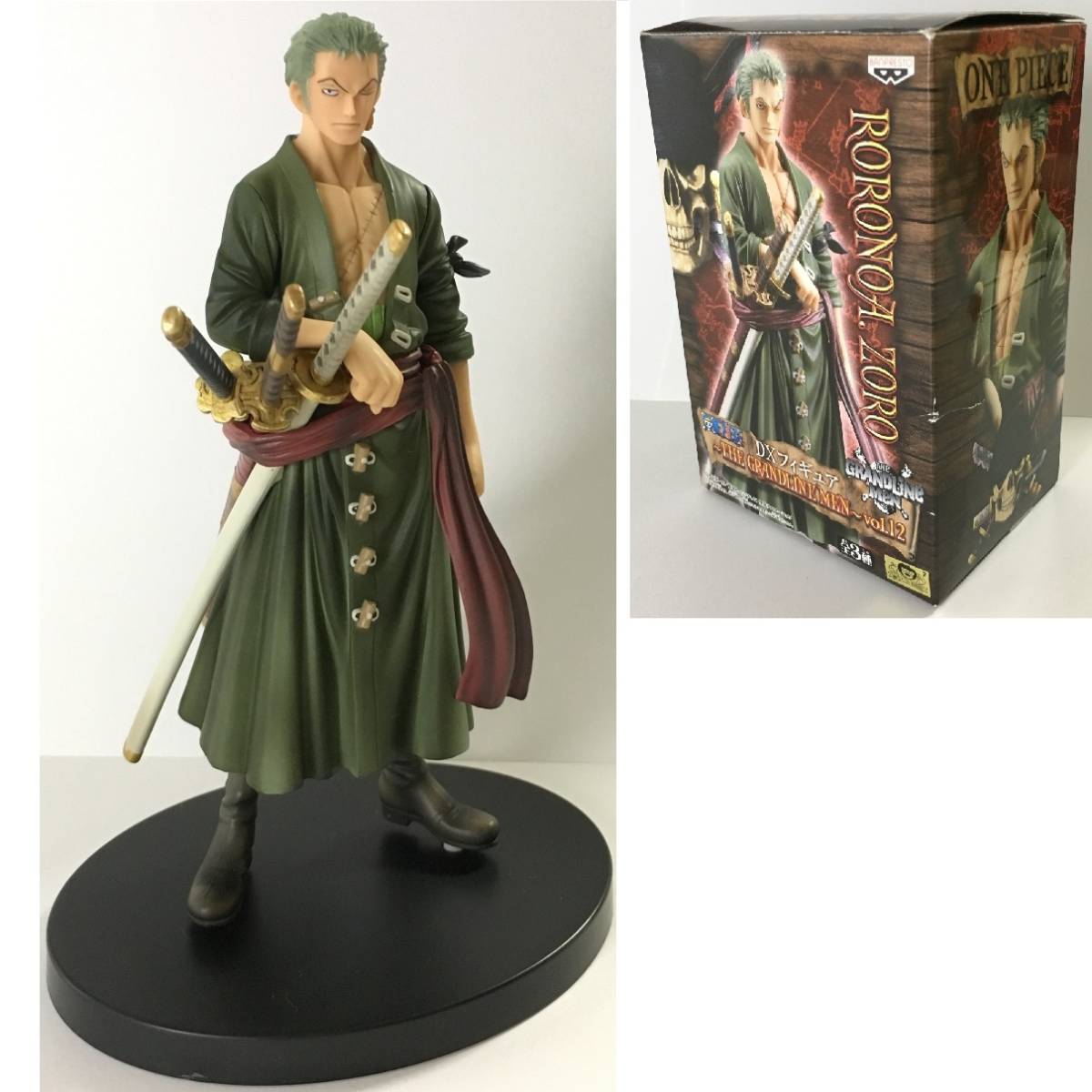 海賊王Roronoa Zoro / DX圖~GRANDLINE MEN~vol.12 /亞克力板與基座 原文:ワンピース ロロノア・ゾロ／DXフィギュア～THE GRANDLINE MEN～vol.12／アクリル板台座付き