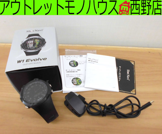 ショットナビ ShotNavi W1 Evolve BKxBK ブラックxブラック 腕時計型 GPS距離計測器 札幌市 西区