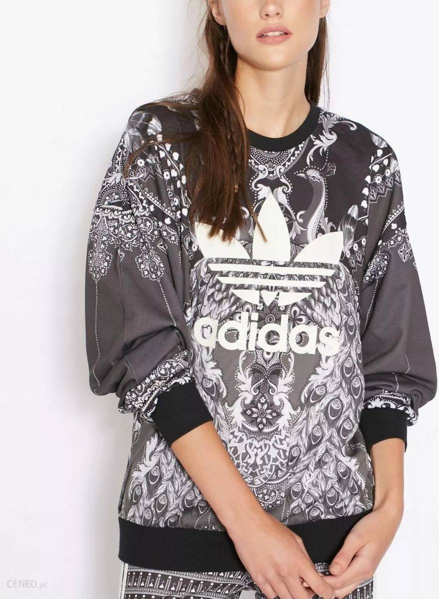 adidas Originals/アディダスオリジナルス/sweatshirt Pavao crewneck/絨毯柄プルオーバースウェット/孔雀×ペルシャ調総柄/SIZE XL_画像1