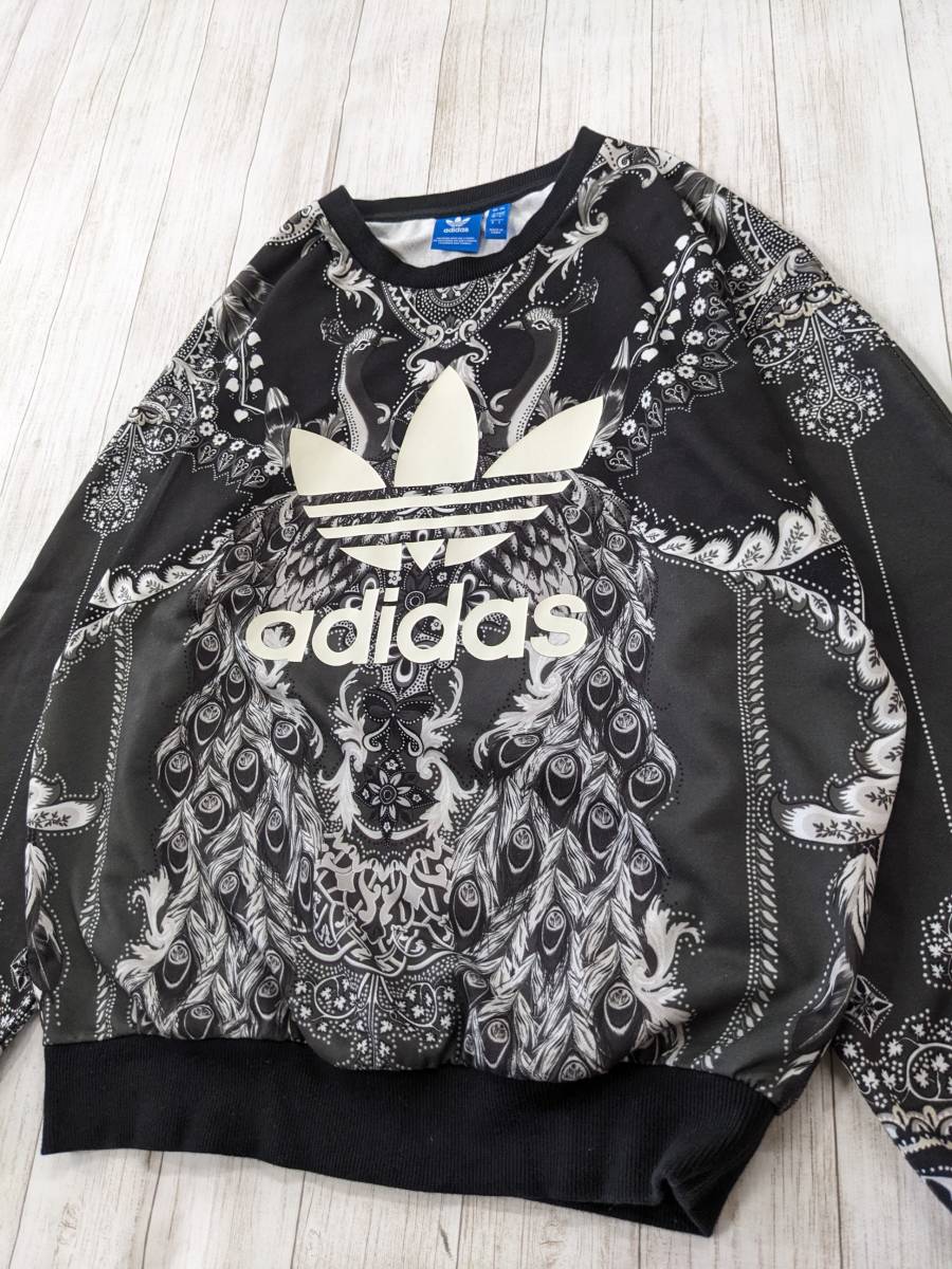 adidas Originals/アディダスオリジナルス/sweatshirt Pavao crewneck/絨毯柄プルオーバースウェット/孔雀×ペルシャ調総柄/SIZE XL_画像3