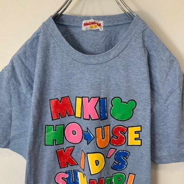 [KWT671] mikiHOUSE 半袖プリントTシャツ ブルー メンズ S ポス_画像3