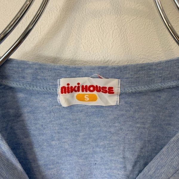 [KWT671] mikiHOUSE 半袖プリントTシャツ ブルー メンズ S ポス_画像7