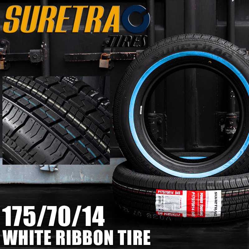 SURE TRAC ホワイトリボンタイヤ 175/70R14 2本...+lver.hippy.jp