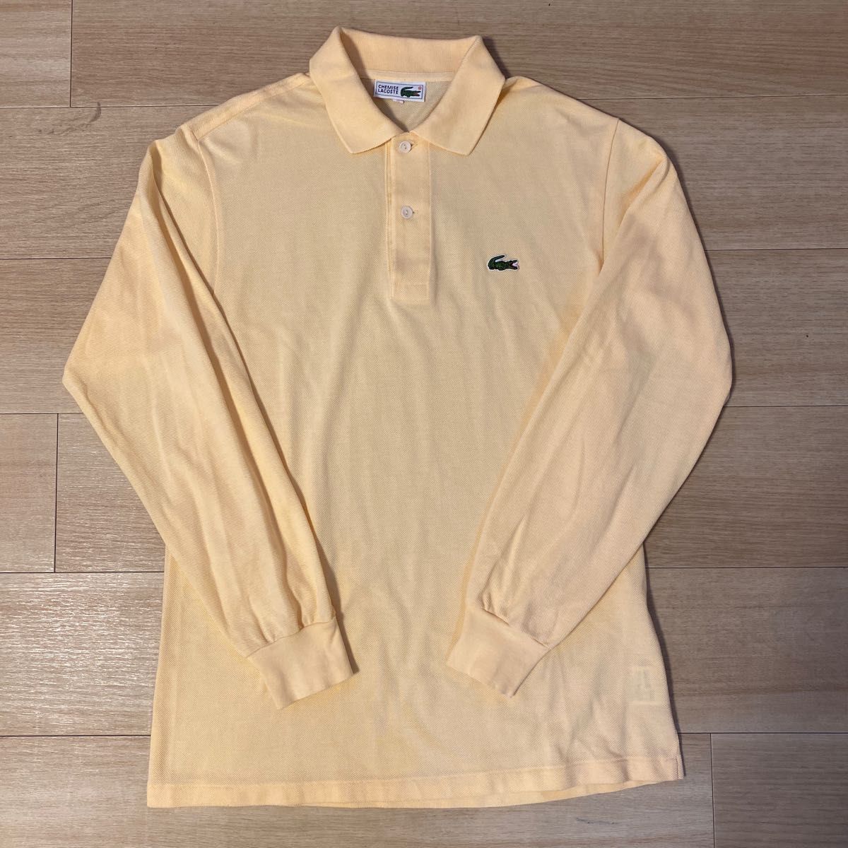 美品 LACOSTE L1312 長袖 ポロシャツ イエロー ラコステ サイズ3|M程度】ラコステ 長袖 ポロシャツ L1312(イエロー