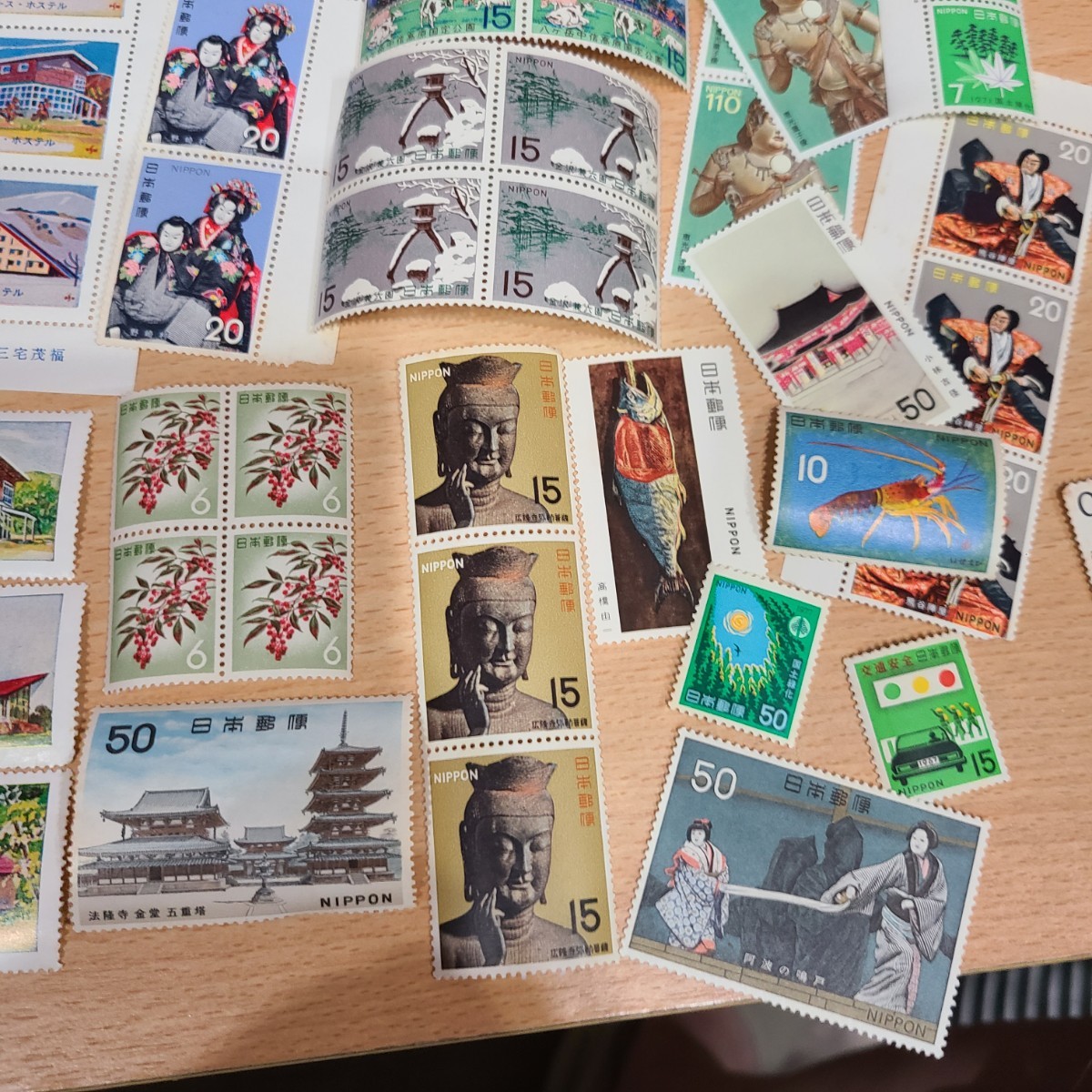 切手バラ　使用済み切手　ユースホステルシールシート　切手シート　未使用品額面1419円程_画像6