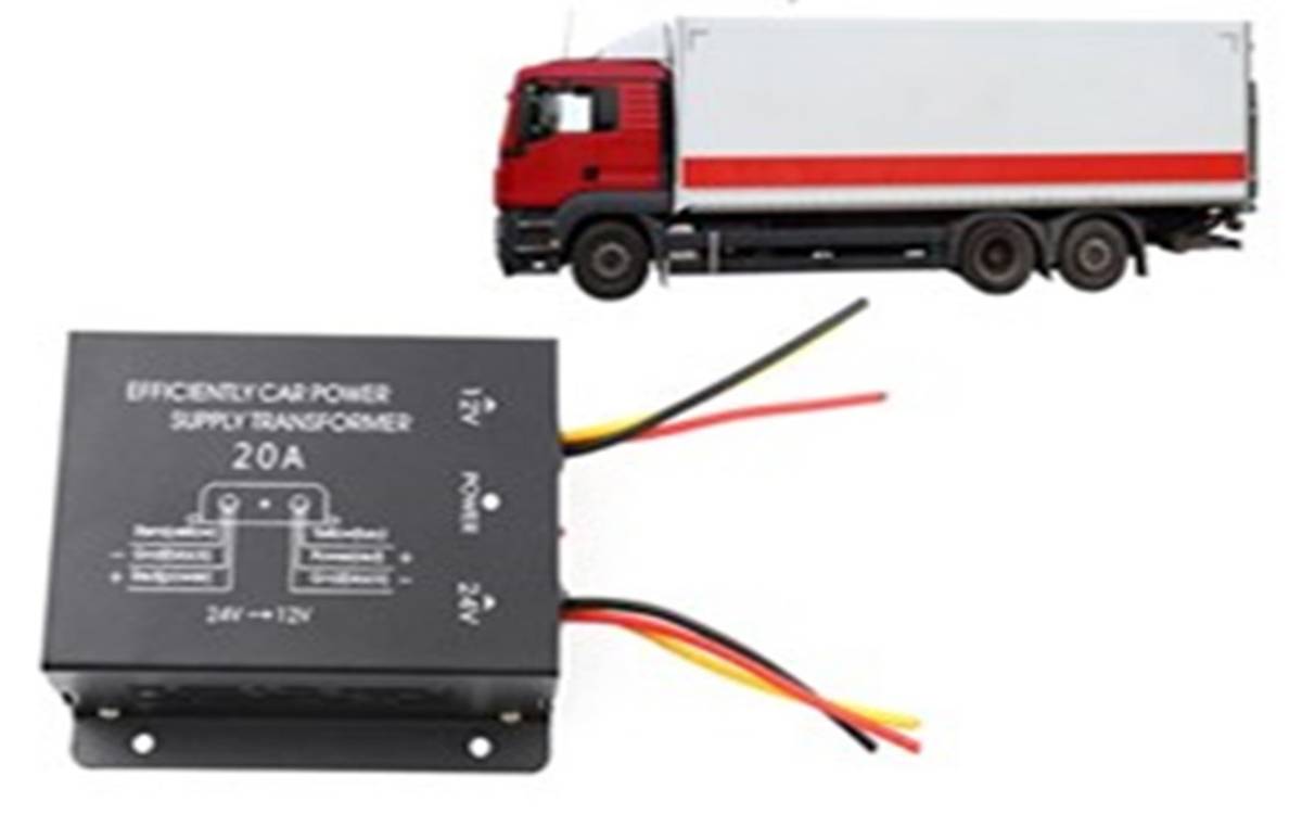 グリポッチ 24V → 12V 電圧変換機 デコデコ オーディオ インバーター（20A対応）トラック コンバーター 電装部品 変換器_画像1