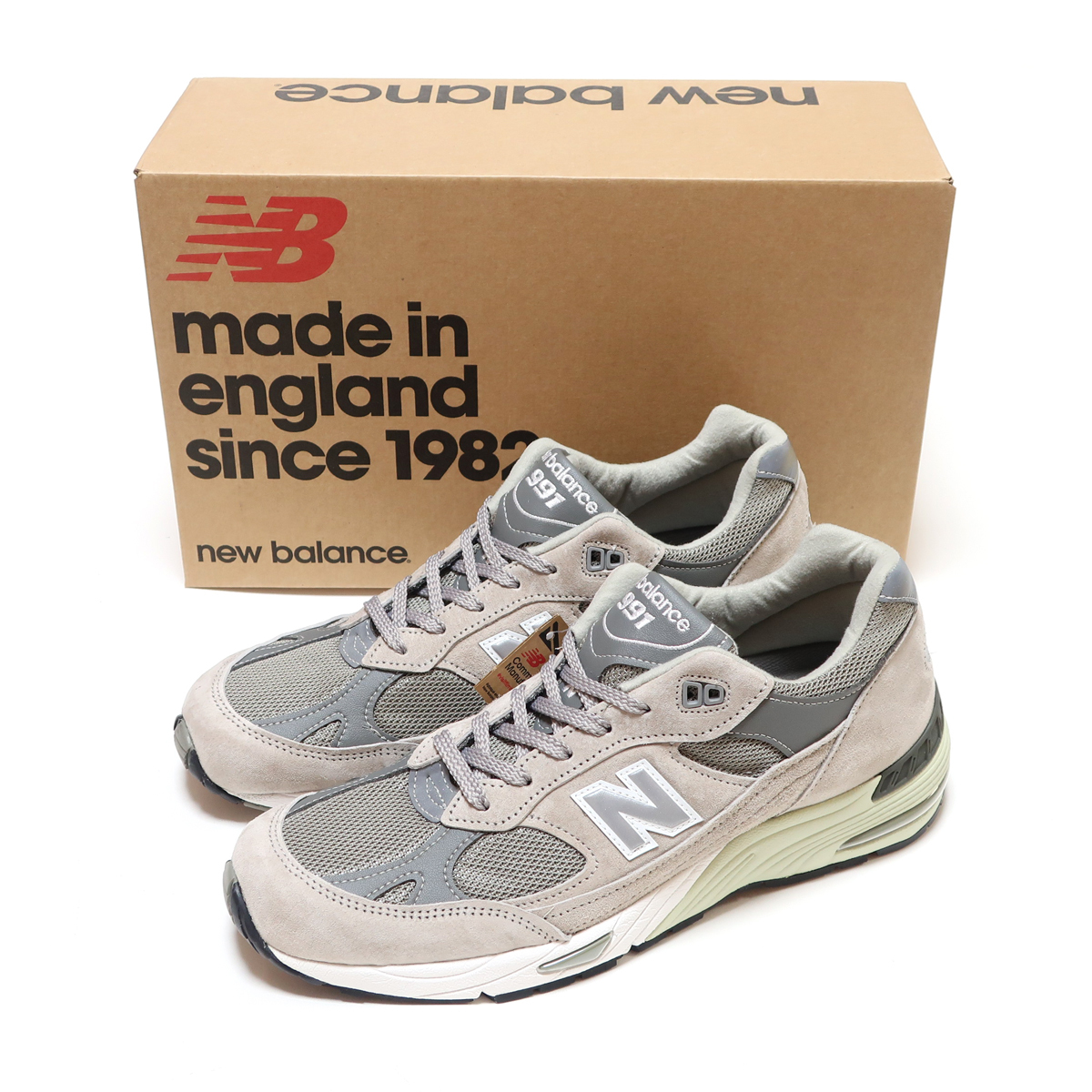 経典ブランド US7 ENGLAND IN MADE SUEDE GREY GRAY M991GL BALANCE