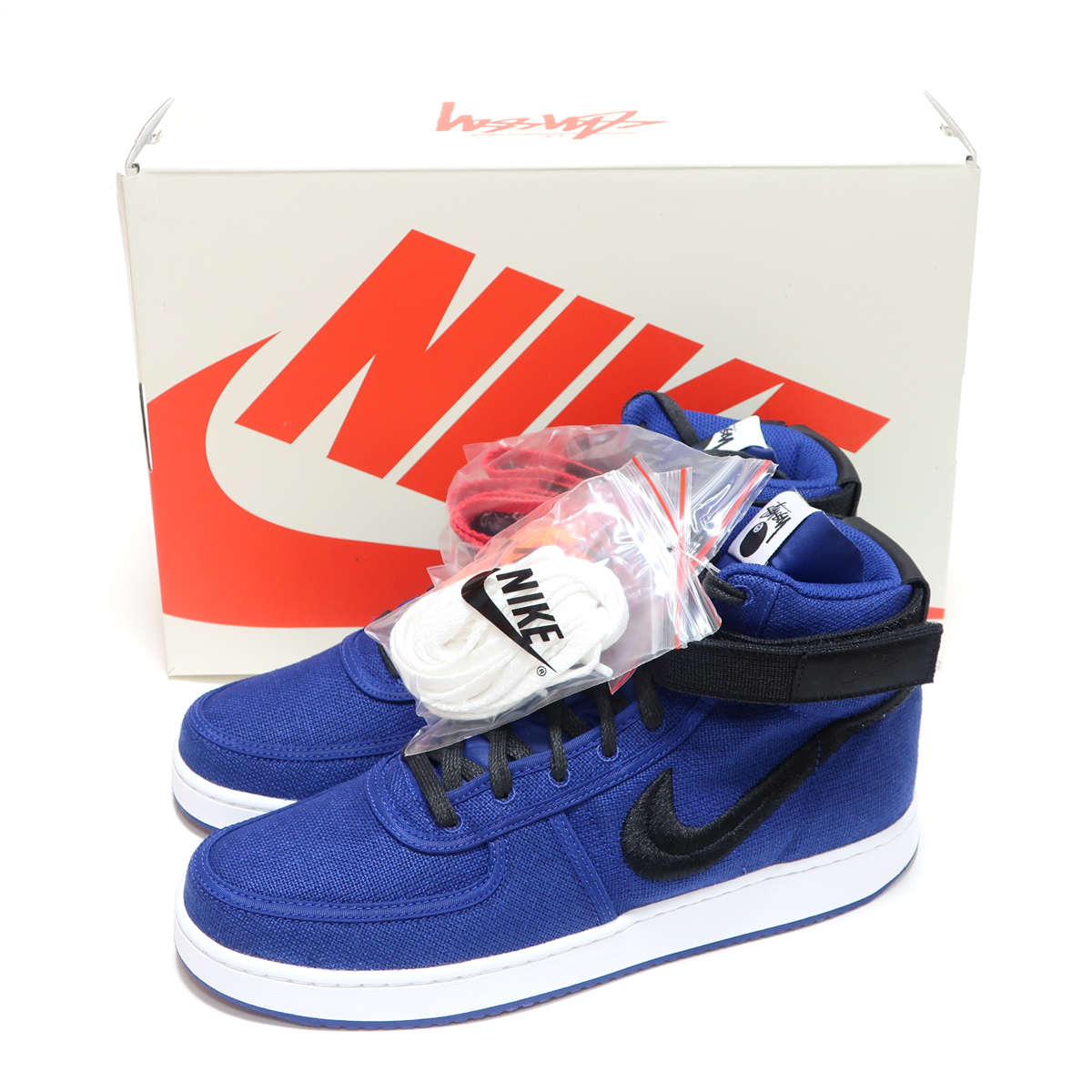 STUSSY x NIKE VANDAL HIGH SP DEEP ROYAL BLUE/BLACK US11 29cm ステューシー x ナイキ コラボ バンダル ハイ ブルー/ブラック 青黒