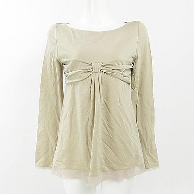 本店は ニューヨーク フォクシー FOXEY 40 トップス 長袖 ベージュ