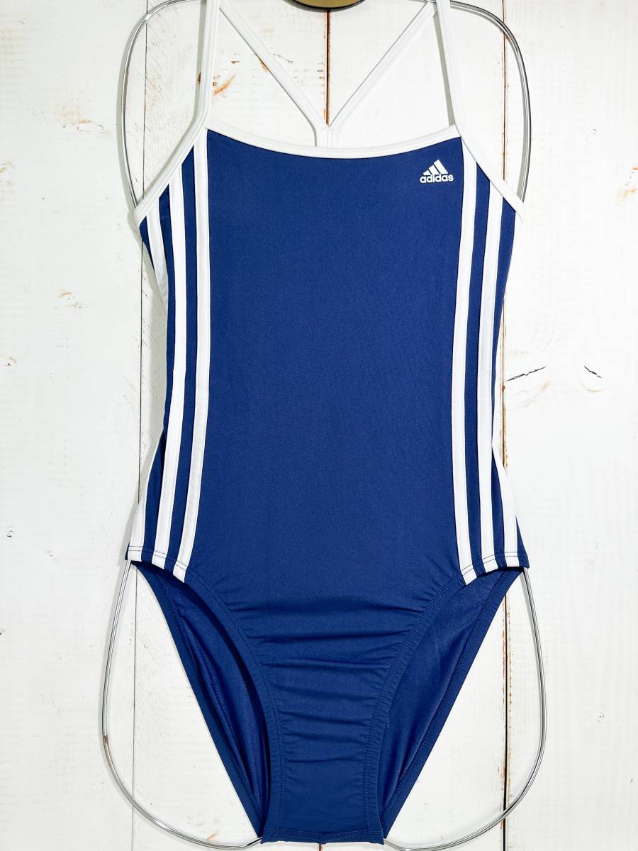 【即決】adidas アディダス 女性用 ワンピース 競泳水着 Navy 海外28_画像3