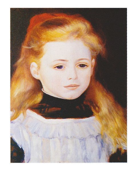 絵画 名画 複製画 額縁付(MJ108N-G) ピエール・オーギュスト・ルノワール 「白いエプロンの少女」 F3号 世界の名画シリーズ プリハードのサムネイル