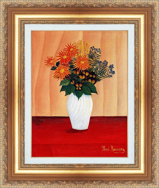 一番の 絵画 額縁付き 複製名画 世界の名画シリーズ アンリ・ルソー 「花瓶」 サイズ F20 その他