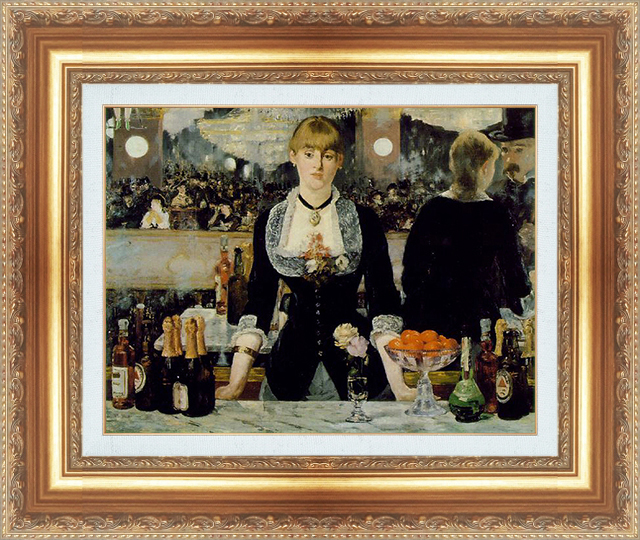 買得 絵画 額縁付き 複製名画 世界の名画シリーズ エドゥアール・マネ 「フォリー・ベルジェールのバー」 サイズ F3 その他 買得 絵画 額縁付き 複製名画 世界の名画シリーズ エドゥアール・マネ 「フォリー・ベルジェールのバー」 サイズ F3 その他