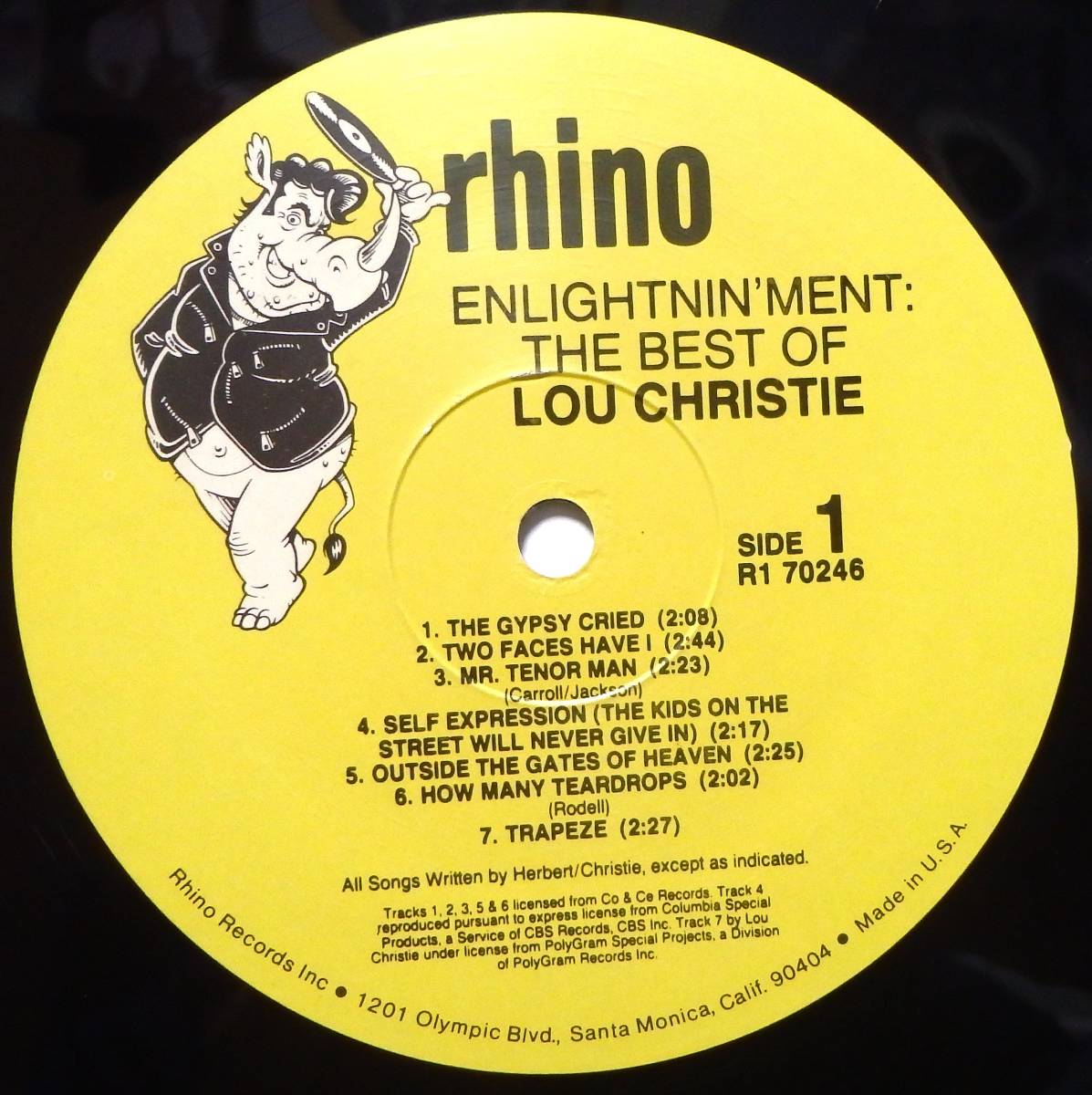 【MV138】LOU CHRISTIE「EnLightnin'ment - The Best Of Lou Christie」, 88 US Compilation　★ポップ・ロック/ソウル/ドゥーワップ_画像4