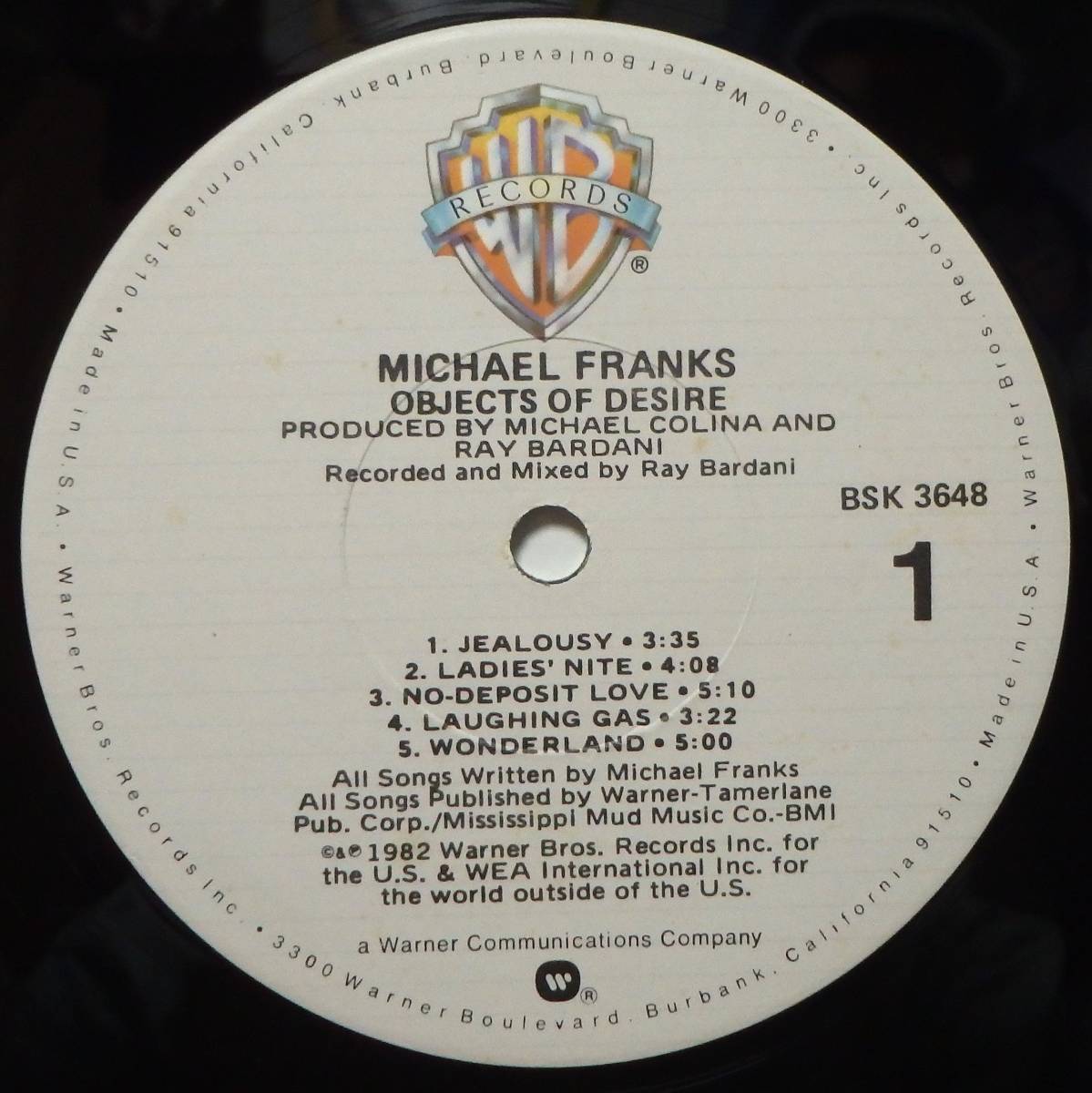 【MV129】MICHAEL FRANKS「Objects Of Desire」, 82 US Original　★ジャズ・ボーカル/バラード_画像5