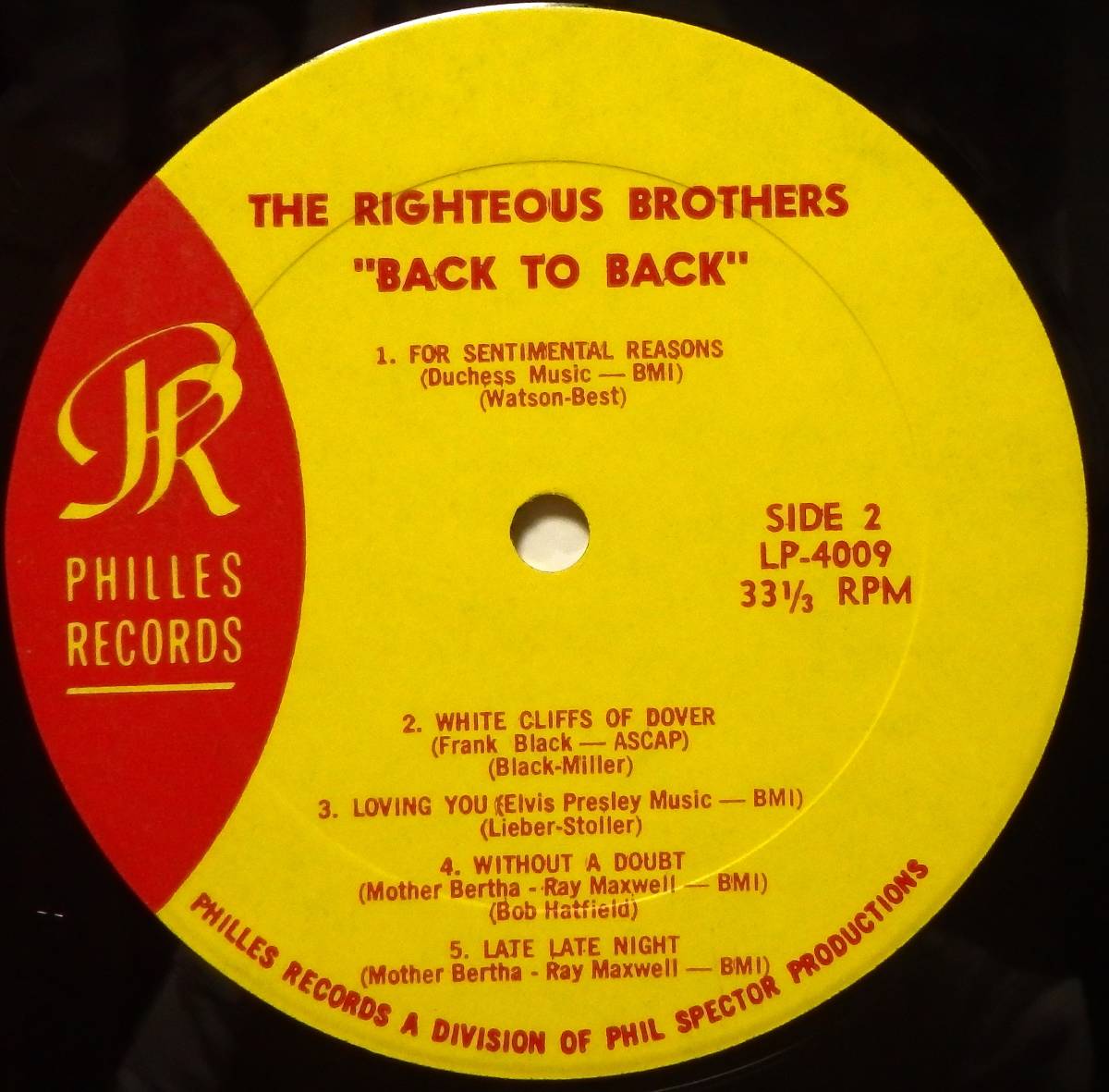 【MV084】THE RIGHTEOUS BROTHERS「Back To Back」, 65 US mono Original　★ブルー・アイド・ソウル_画像5