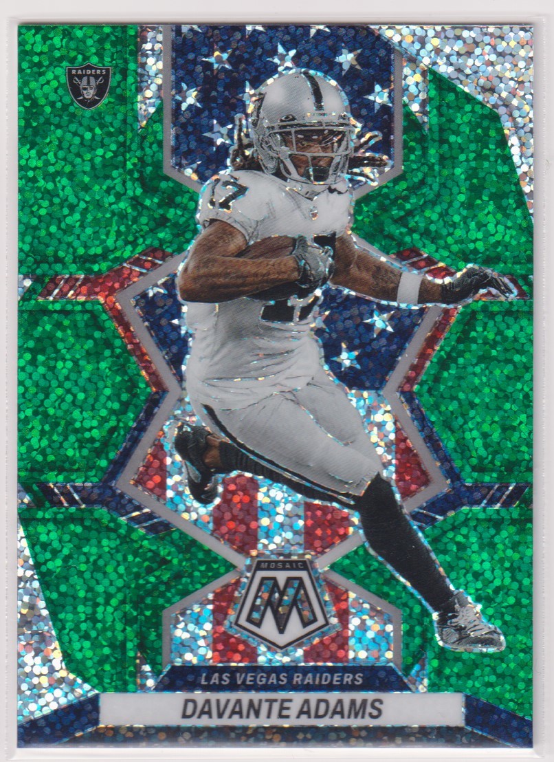 NFL DAVANTE ADAMS 2022 PANINI Mosaic FOOTBALL No.265 RAIDERS Green Sparkle Parallel SSP ( 10 or less ) PRIZM デイバント・アダムス