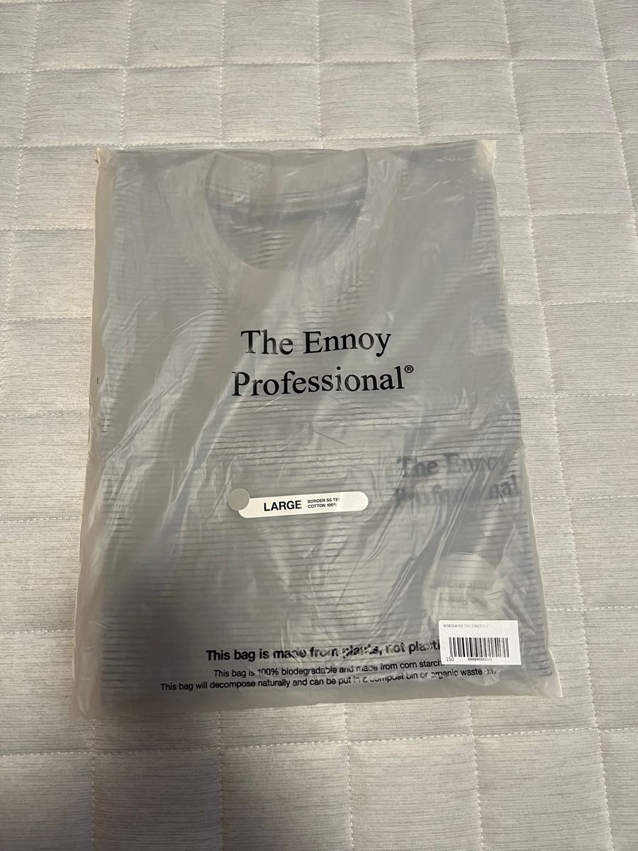 【新品未使用未開封】The Ennoy Professional エンノイ/23SS ボーダーTシャツ/グレー/Lサイズ