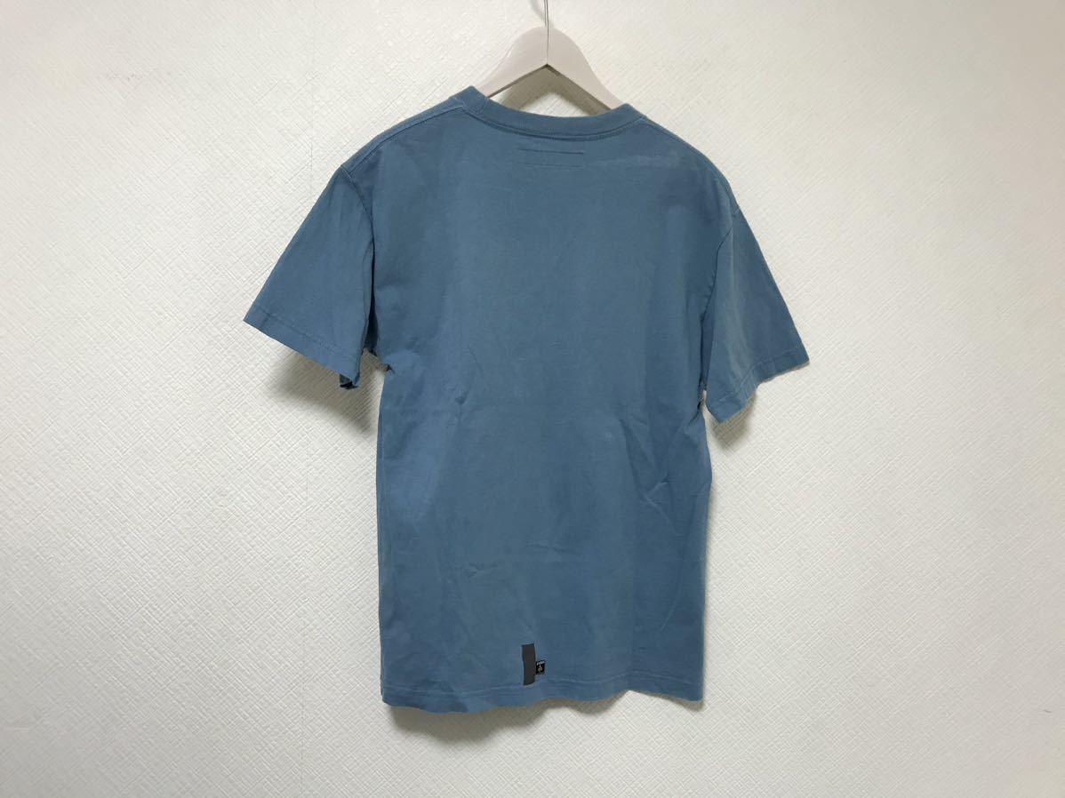 本物チャリアンドコーCHARI&CO NYCコットンプリント半袖Tシャツメンズサーフアメカジビジネススーツ青ブルーMメキシコ製_画像3