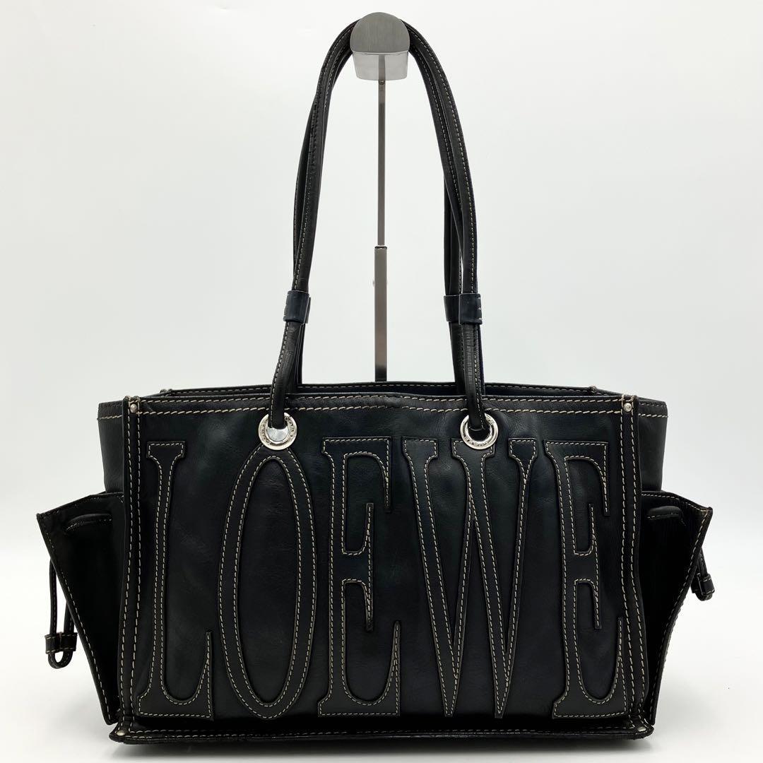 1円【美品】LOEWE ロエベ ショッパー トートバッグ アナグラム レザー