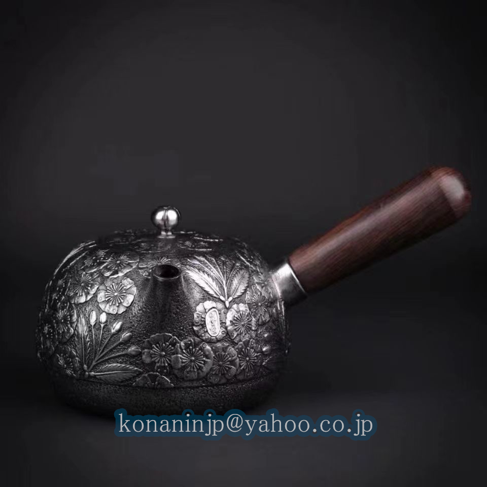 稀少新品☆ 砂鉄 鉄壺 コーティングなし 手作り鉄 やかんを沸かす お茶の道具 600ML_画像3