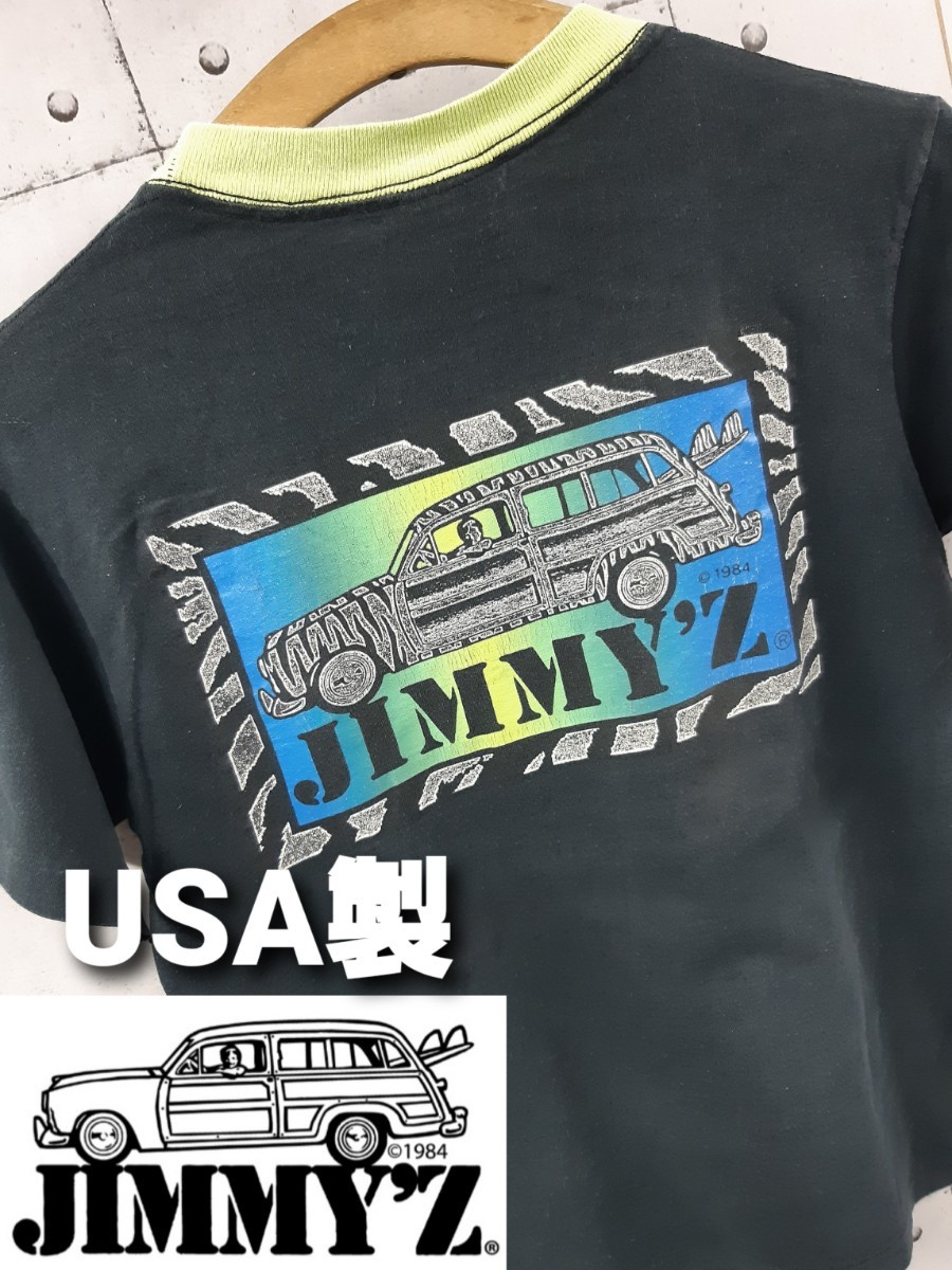 80～90s JIMMY'Z USA製 ウッディーワゴン ジミーズ Tシャツ ヴィンテージ シングルステッチ YOUTH XL オールドサーフ オールドスケート
