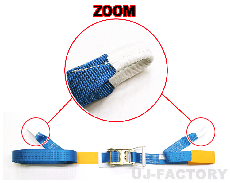 【日本製 ラッシングベルト/BT-A50】ラチェットバックル式 両端アイタイプ★ベルト幅50mm/長さ：固定側1m+調節側5m 破断強度3000kgf_画像5