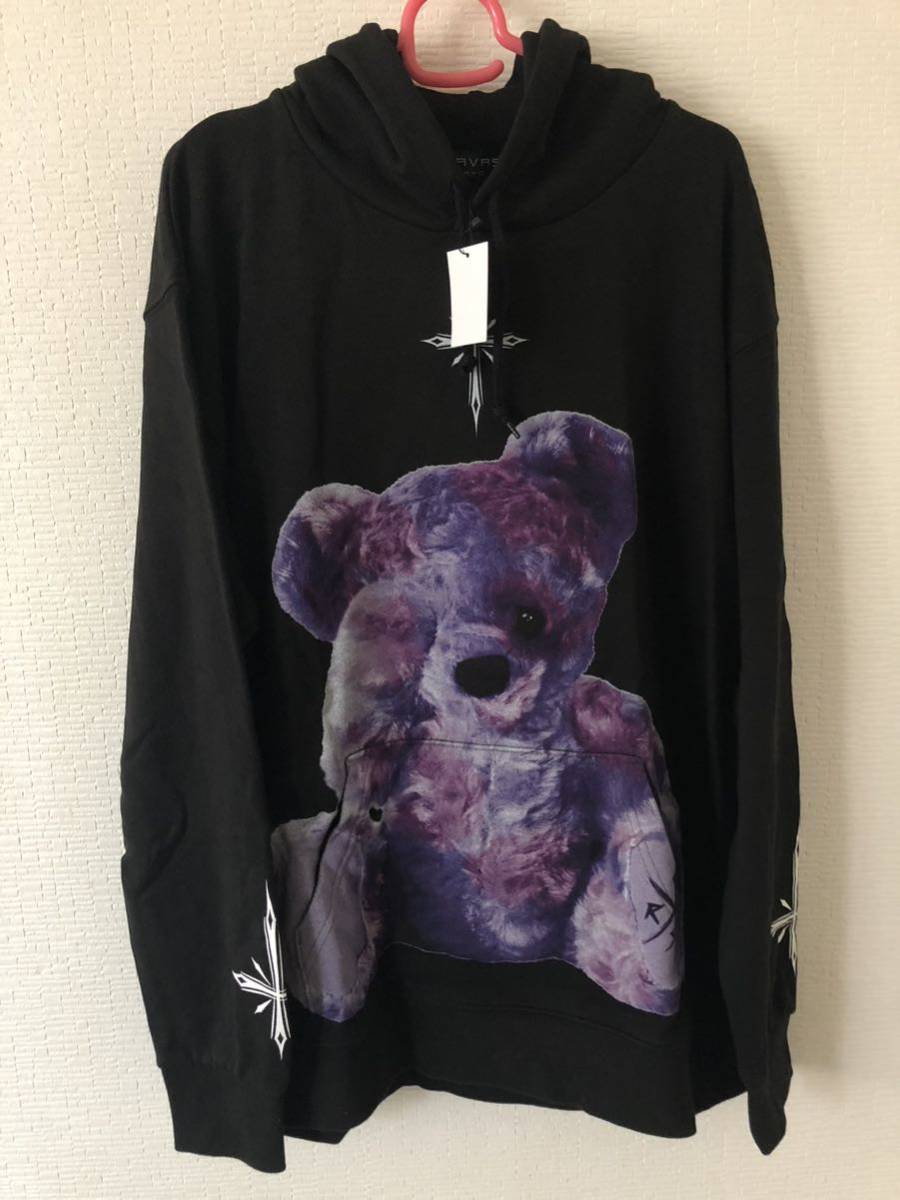 TRAVAS TOKYO furry bear クマ パーカー フーディ 黒 タグ付き新品未
