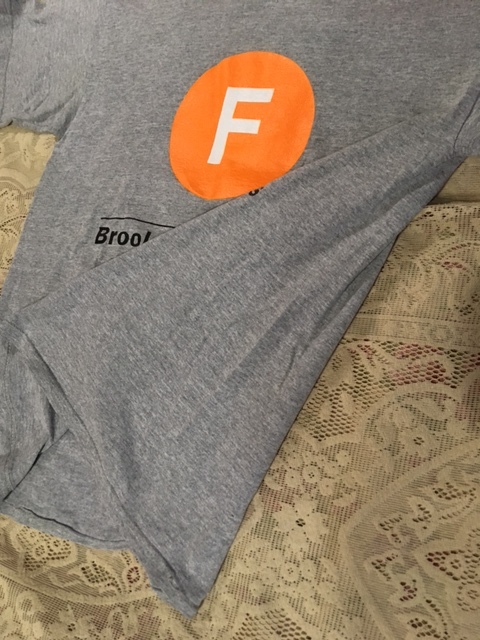 古着 良品 NYC SUBWAY 地下鉄 Ｆライン ニューヨーク 路線Ｔシャツ F列車で行こう sizeMですが大き目なのでL出品です_画像8