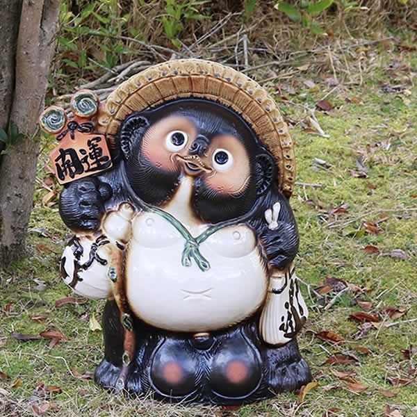 品多く 置物 開店祝 ギフト 商売繁盛 陶器 可愛い 縁起物 開運 タヌキ