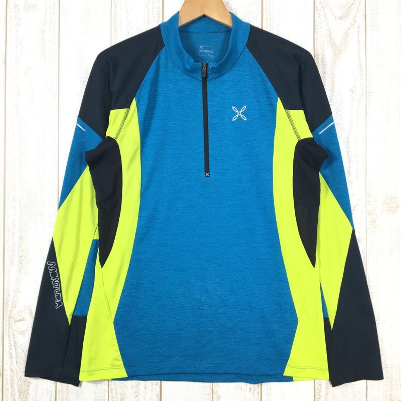 MENs M モンチュラ ラン エナジー ジップ マグリア RUN ENERGY ZIP MAGLIA ロングスリーブ ジップネック シャツ MON