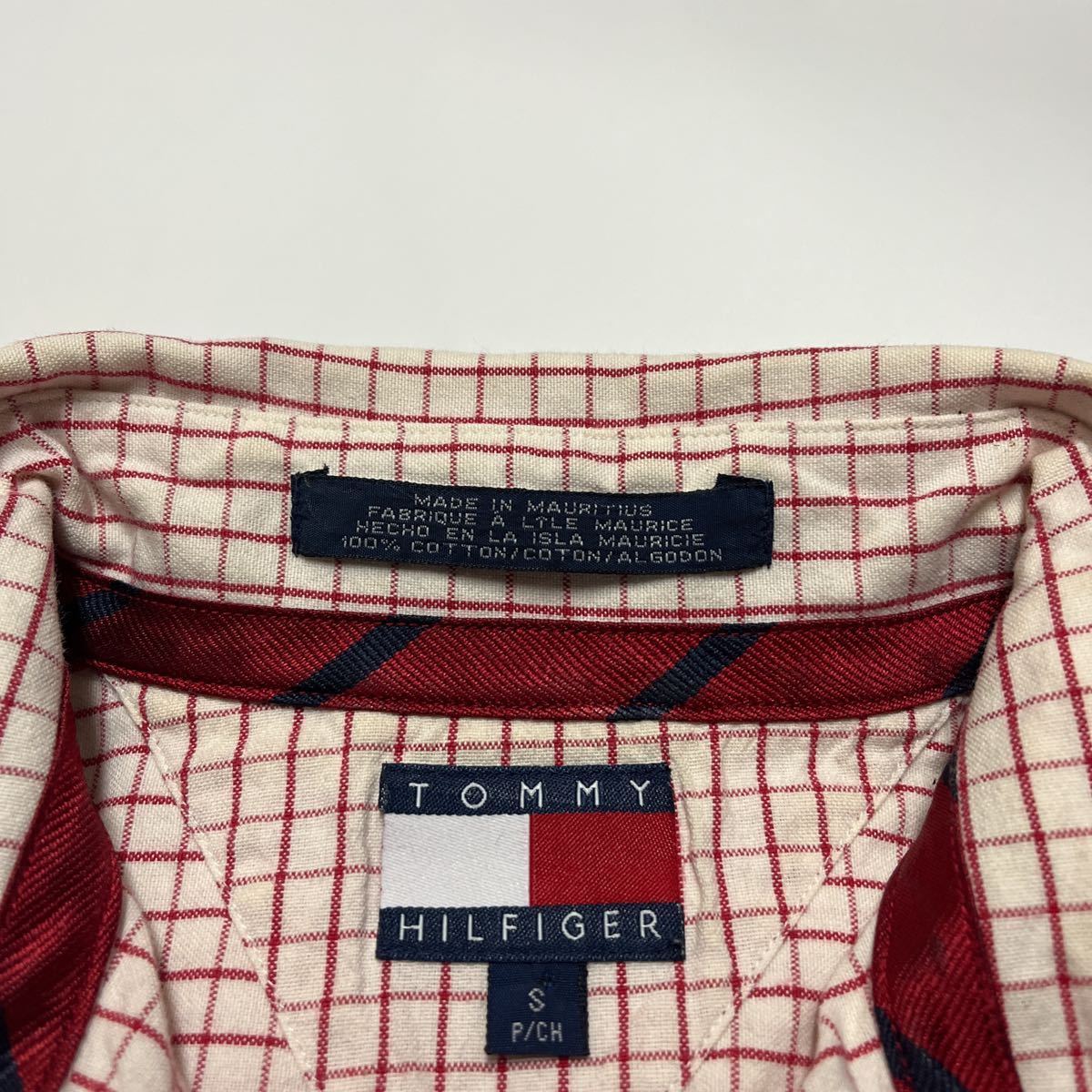 TOMMY HILFIGER トミーヒルフィガー 半袖ボタンダウンシャツ 刺繍 チェック S_画像6