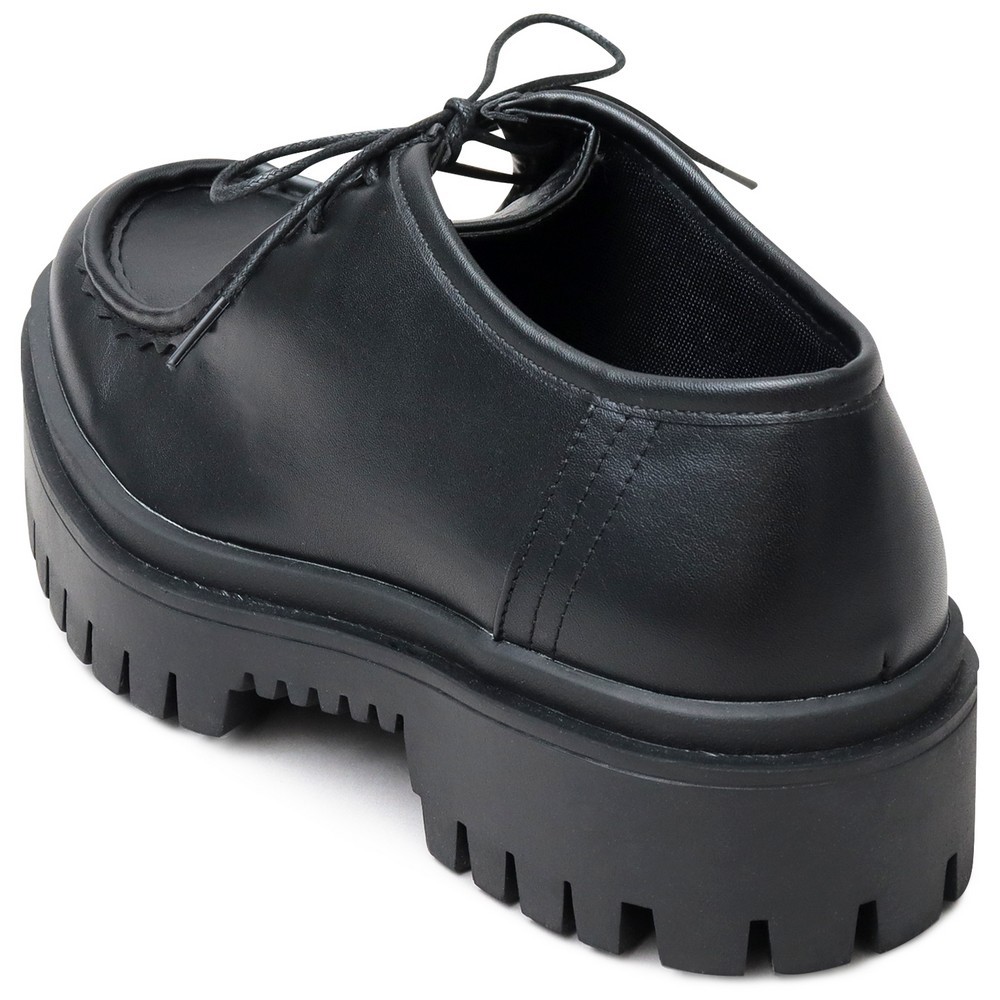  new goods # tyrolean shoes men's moccasin super thickness bottom imitation leather synthetic leather PU leather black black tanker sole shoes shoes simple 27.0~27.5cm