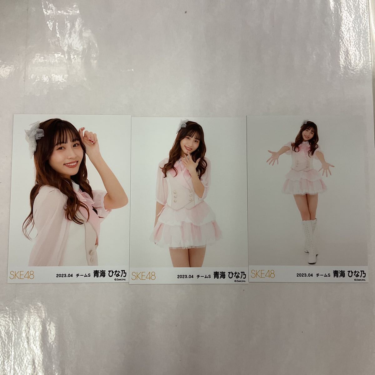 SKE48 青海ひな乃 チームS 2023年 4月 月別 ランダム 生写真 コンプ SK613_画像1