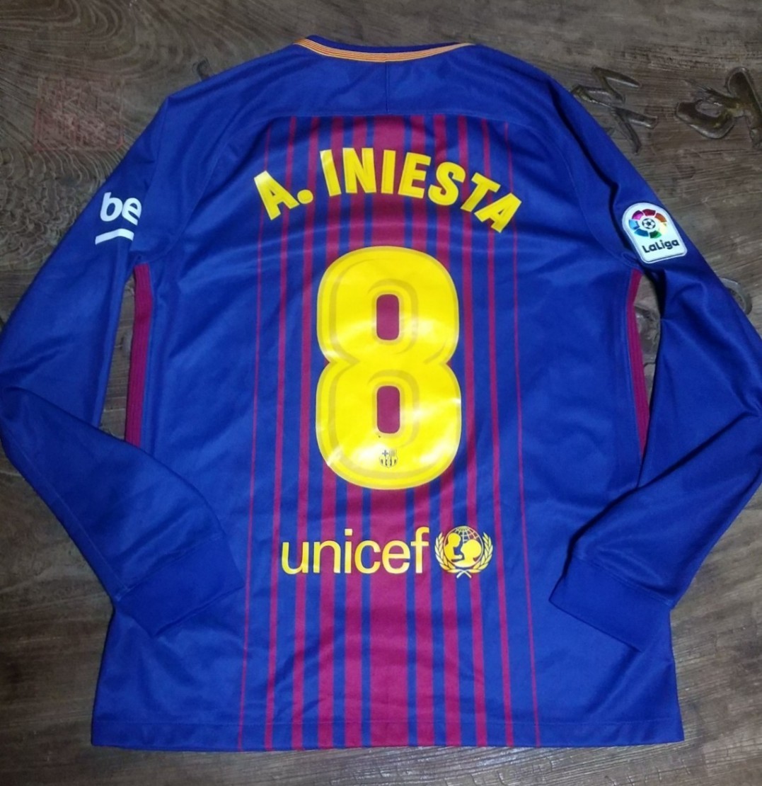 値下交渉 2017-18 FCバルセロナ 8 イニエスタ NIKE 長袖 unicef 値下交渉 2017-18 FCバルセロナ 8 イニエスタ NIKE 長袖 unicef