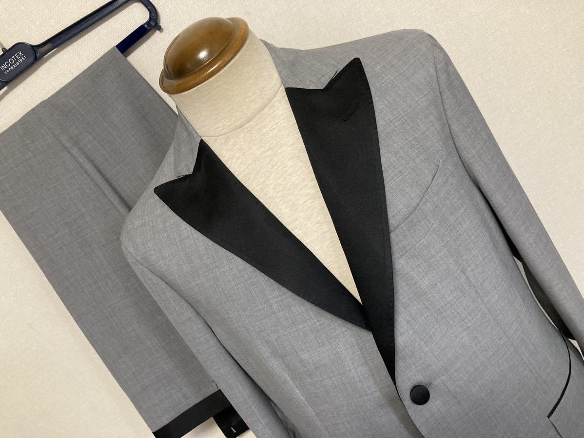  new goods BOGLIOLI (.) formal suit / tuxedo 48 light gray × black regular price 18.3 ten thousand jpy 