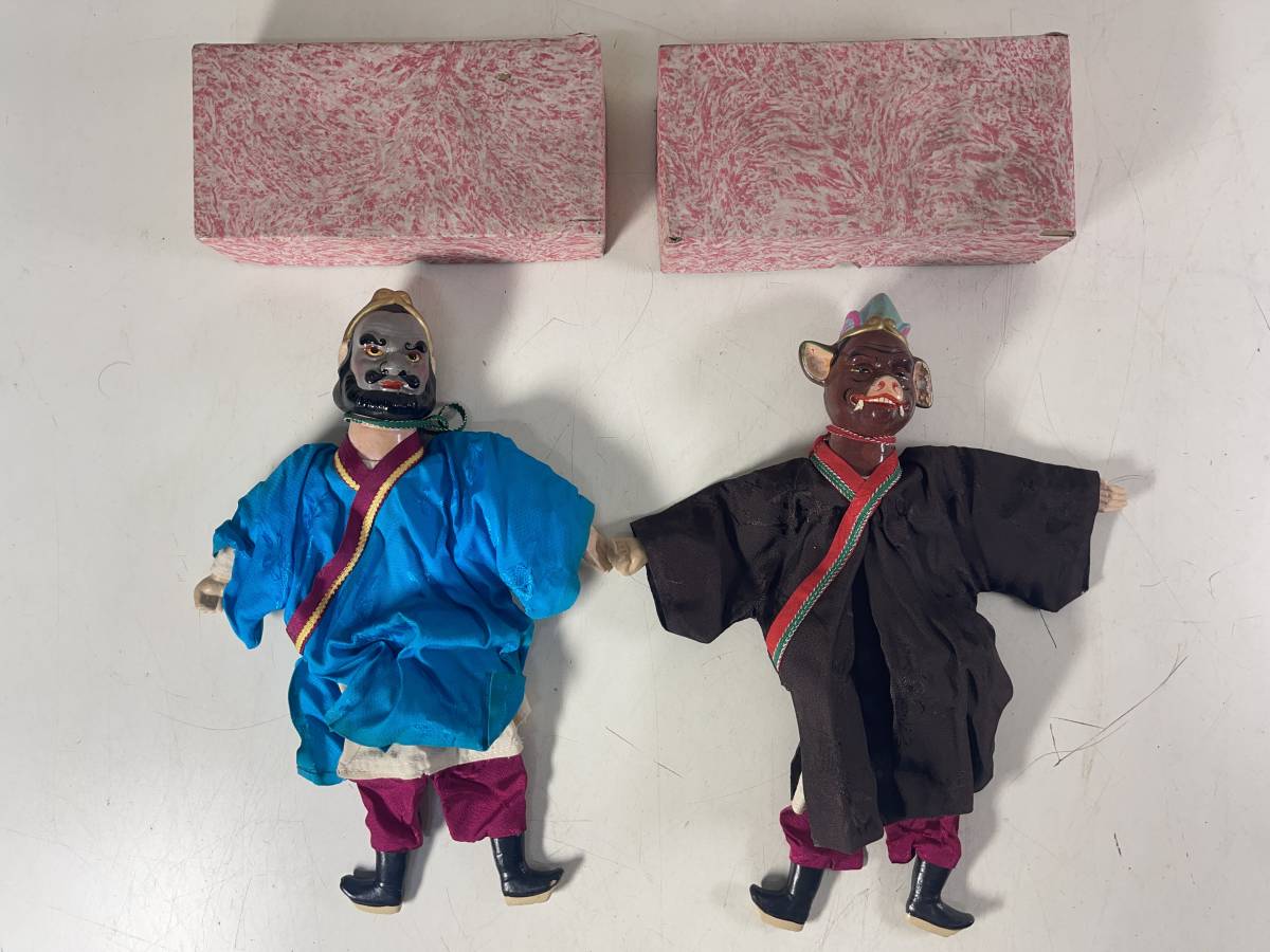 通販でクリスマス 操り人形 中国 2体 レトロ 箱付き 人形芝居 人形劇 まとめ まとめて その他
