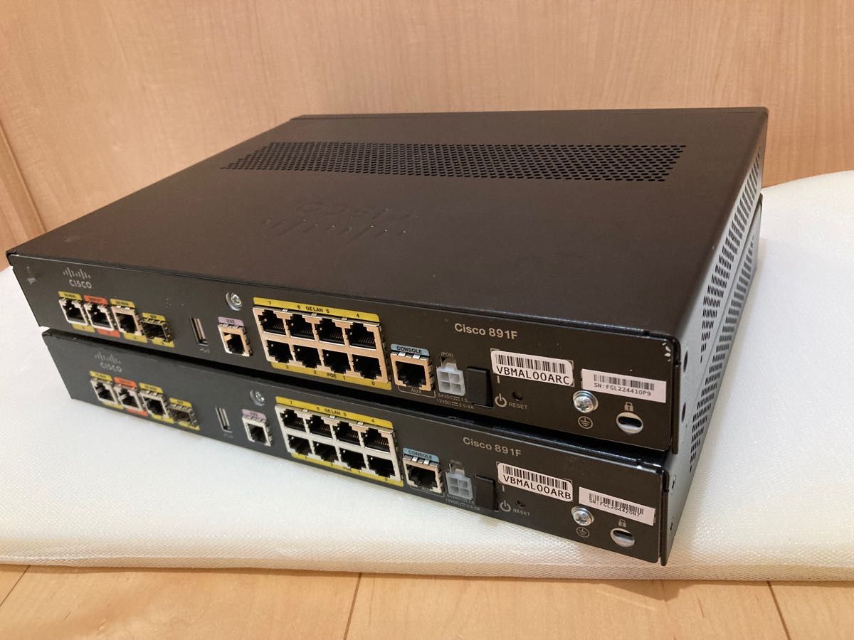(CCNA、CCNP)2台セットCisco891FJ (CCNA、CCNP)2台セットCisco891FJ