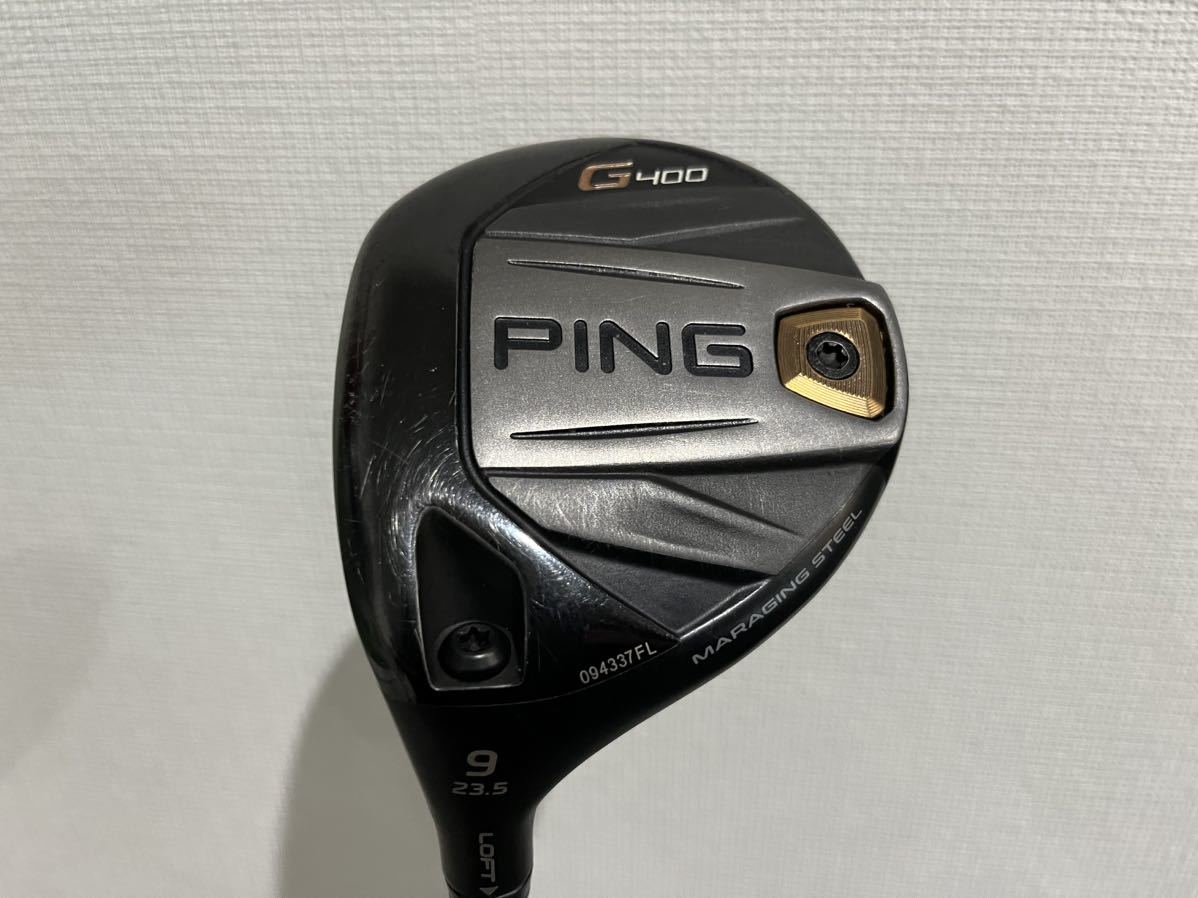 レフティ PING ピン G400 フェアウェイウッド 9w ベンタスブラック 7S VENTUS BLACK VeloCore 中古品_画像1