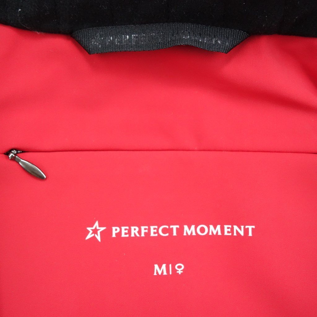 中古 ハイブランド 2019年頃 PERFECT MOMENT 赤/白/青/柄 レディースMサイズ スキージャケットウェア パーフェクトモーメント_画像2