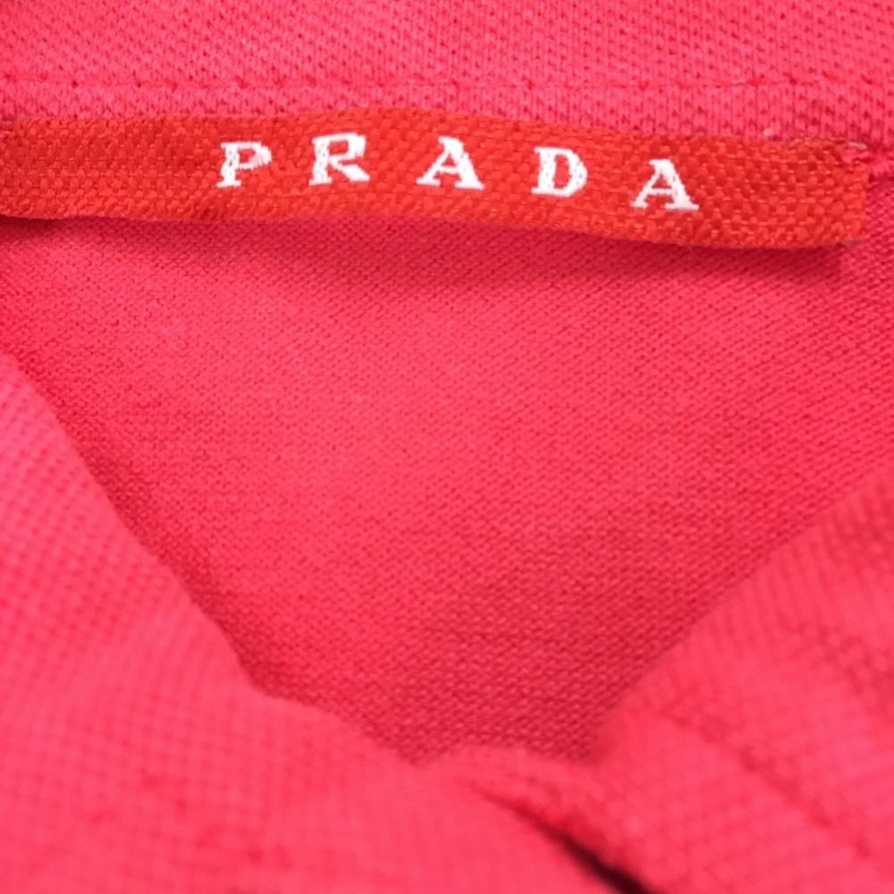 プラダ プラダ 半袖ポロシャツ ピンク 胸ポケット ストレッチ レディース M ブランド1_画像4