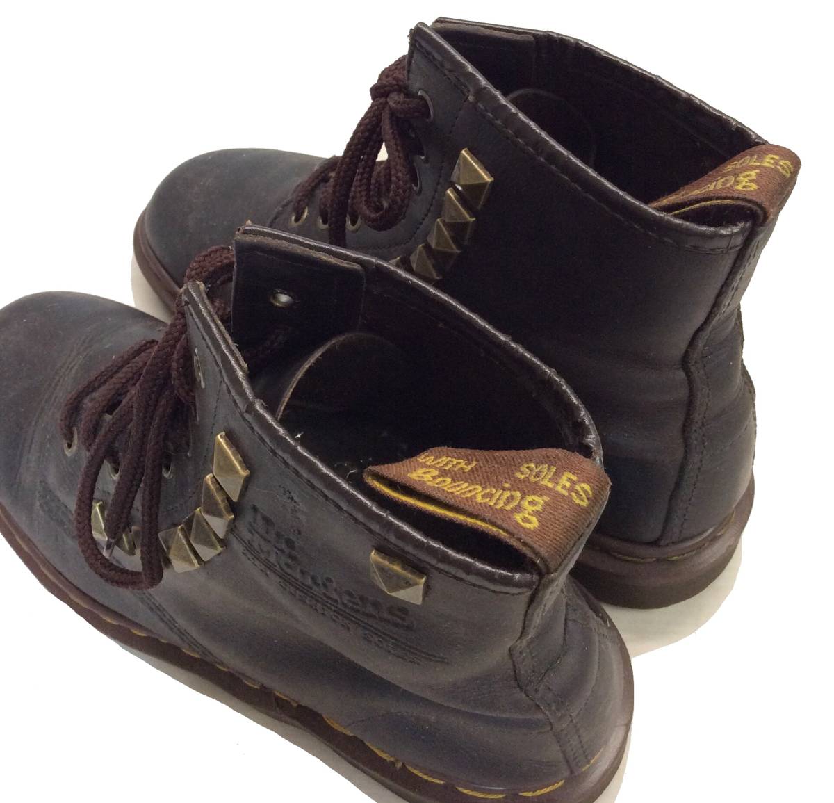 Dr.Martens ドクターマーチン 8ホール ENGLAND製 ブーツ スタッズ ブラウン UK7 (ma)_画像4