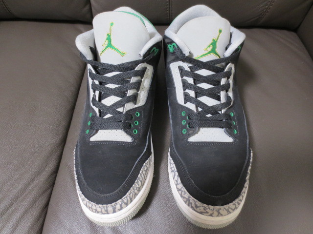 中古☆ ナイキ エアジョーダン3 レトロ 黒×緑 29cm NIKE AIR JORDAN